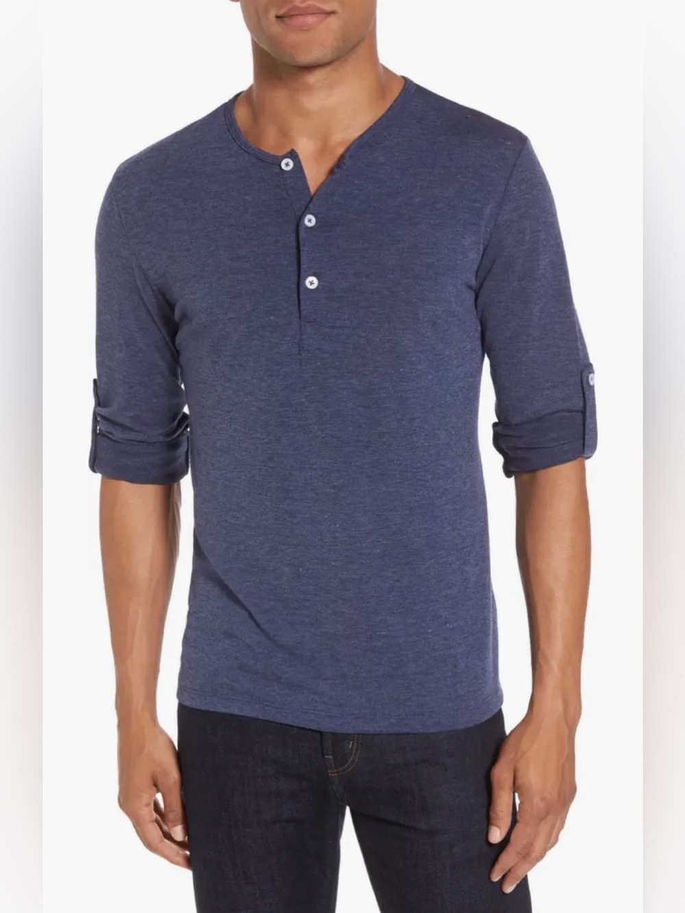 New With Tags Mizzen+Main | Dawson Heather Navy Henley | Size XL